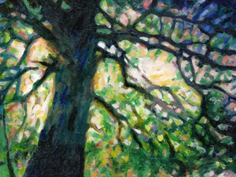 Le chêne de Silchester, 2016, huile sur toile