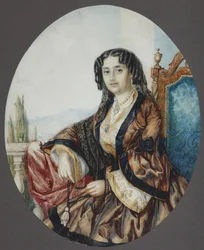 Portrait de la princesse Nino Aleksandrovna Griboyedova née Chavchavadze, 1856