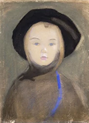 Fille au ruban bleu