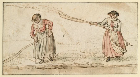 Deux femmes avec des pelles