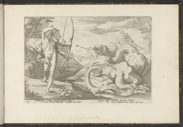 Apollon tue le serpent géant Python