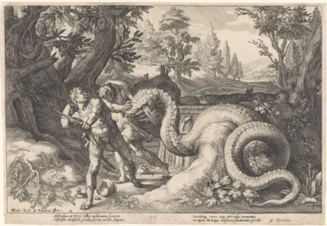 Compagnons de Cadmus dévorés par un dragon