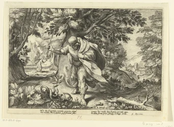 Tirésias frappe deux serpents accouplés (Les Métamorphoses d