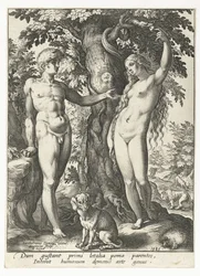 Adam et Ève et le serpent