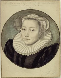 Portrait en buste de Styntje van Poelenburg-Vrouws, sœur de Jacob Matham