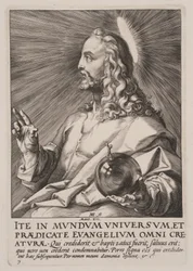 Christ (en tant que Salvator Mundi), du Christ, des Apôtres et de St Paul avec le Credo