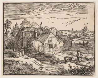 Paysage avec une ferme