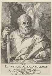 Matthias, feuille 13 de la série « Le Christ, les douze apôtres et Paul »