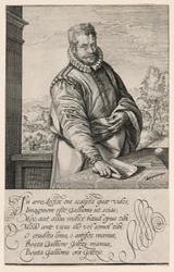 Philips Galle (1537-1612), élève de Coornhert de Haarlem, graveur et éditeur à Anvers à partir de 1570 ; Le Baptême de l