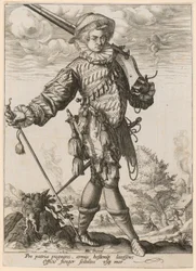 Landsknecht debout, muni d