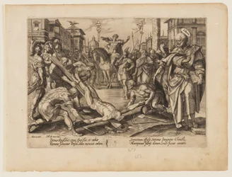 Le martyre de saint Pierre, extrait du Martyre du Christ et des Apôtres