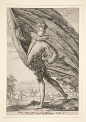 Le Porte-étendard, tourné à gauche