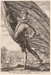 Le Porte-étendard, tourné à gauche