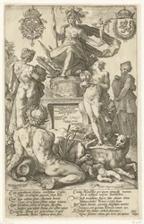 Page de titre pour la série de gravures Les héros romains