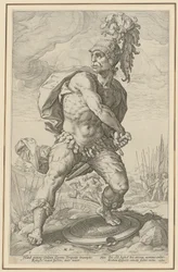 Titus Manlius Torquatus, planche 5 de la série « Héros romains »