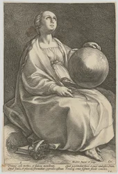 Urania, feuille n° 9 de la série « Les neuf muses »