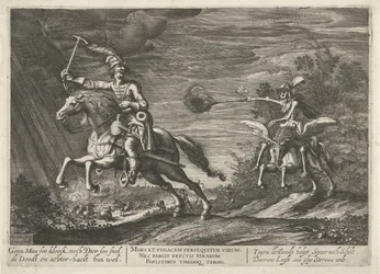 Cavalier et la Mort, Aucun homme si courageux, ni bête si rapide, la Mort les rattrape bien
