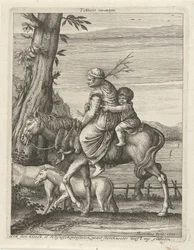 Femme et enfant à cheval