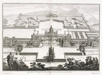 Château Howard dans le Yorkshire, de "Vitruvius Britannicus", ou "L