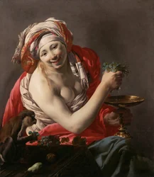 Bacchante avec un singe, 1627