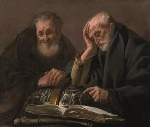 Démocrite et Héraclite, c. 1619-20