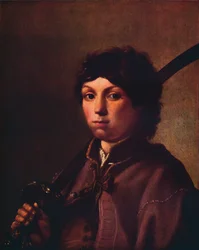Un garçon avec un sabre