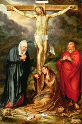 Christ en croix, avec Marie, Saint Jean et la Madeleine