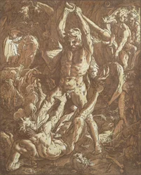Hercule tuant Cacus