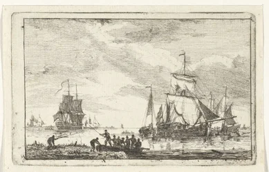 Vue de rivière avec pêcheurs