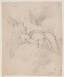 Dieu le Père et le globe terrestre, porté par des anges