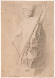 Caryatide avec charrue. Étude d