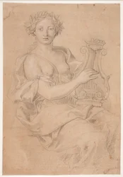 Muse jouant de la lyre (Érato ?)