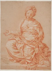 Femme assise avec turban