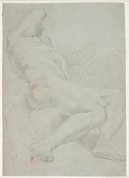 Étude de modèle masculin allongé