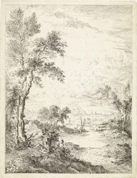 Paysage avec une rivière