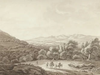 Vue de Tivoli près de la villa de Cassius