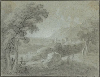 Paysage vallonné du sud avec une ville à l