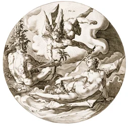 Jour III, La Séparation des Eaux, de la série Les Six Jours de la Création, 1589