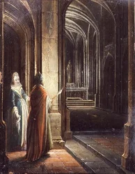 Figures dans une église