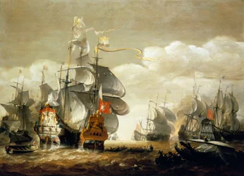 La bataille de Lowestoft, 3 juin 1665, montrant le HMS 