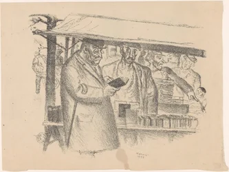 Étal de livres sur un marché