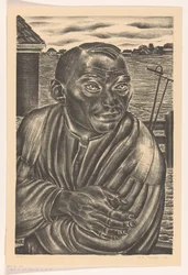 Fermier dans le paysage