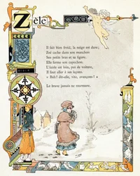 Illustration pour "Alphabet des bons exemples", vers 1890