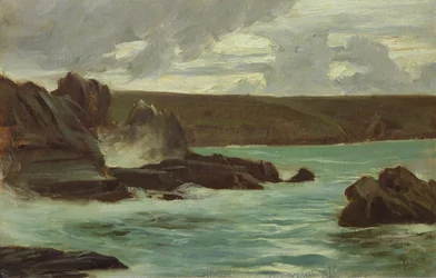 Rochers en Bretagne, 1866