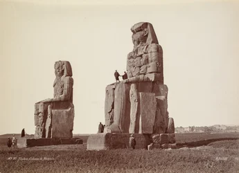 Thèbes, Les Colosses de Memnon, années 1870