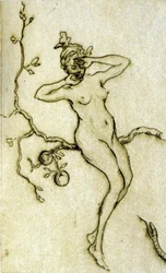 Femme nue se réveillant