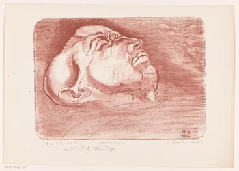 Figure allongée aux yeux fermés (Waanzinnigen)