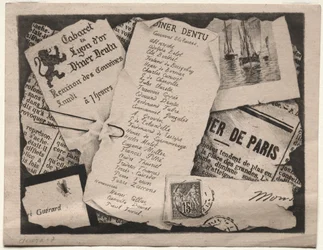 Invitation à dîner, vers 1882