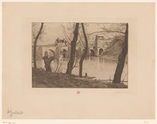 Vue sur le pont à Mantes-la-Jolie