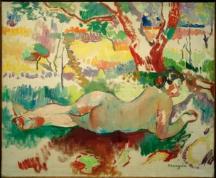 Étude inversée, Nu sous les arbres, Villa Demière